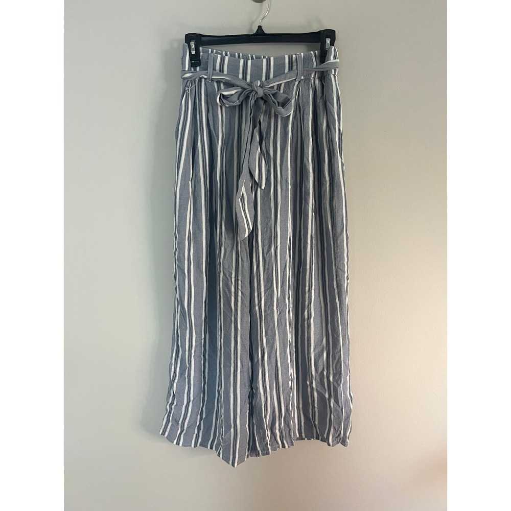 Hollister Ultra High-Rise Wide Leg Striped Pants Blue White Size M